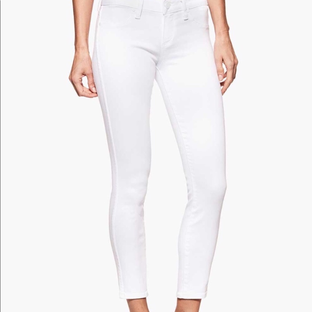 Paige verdugo crop ultra skinny mid rise jeans